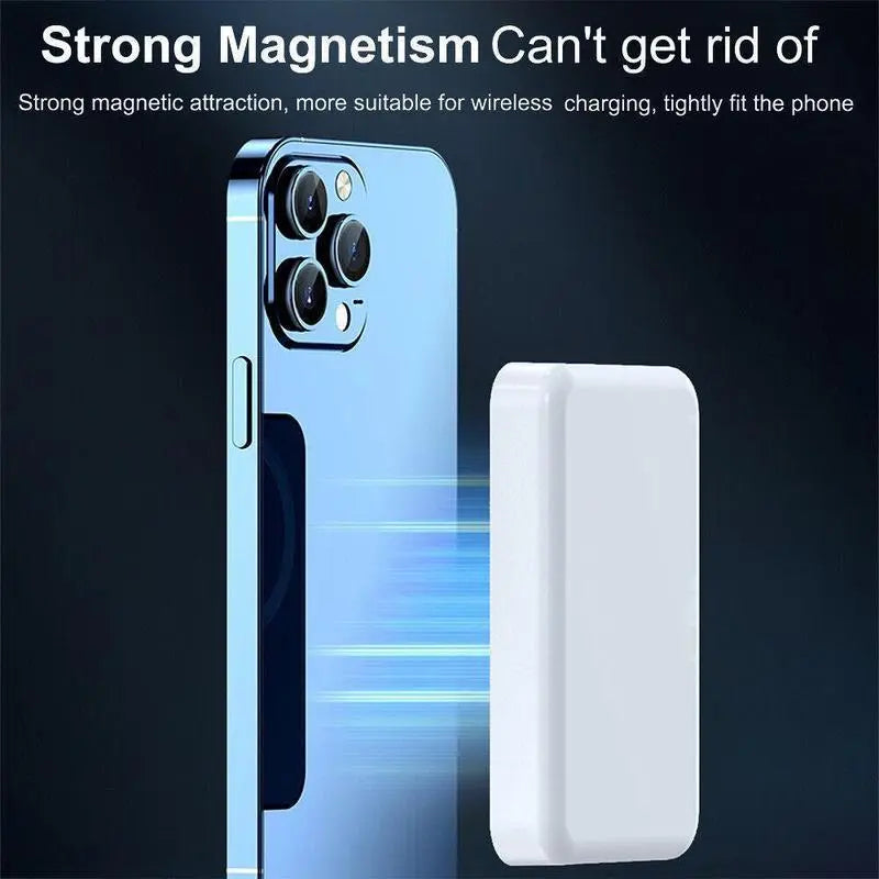 Ultra-Compact 5000mAh MagSafe Wireless Power Bank - Fast Charging for iPhone 12 to 17 Pro/Pro Max